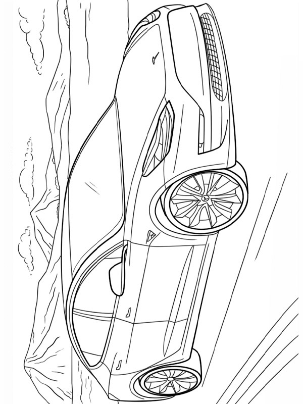 Tesla model S disegno da colorare
