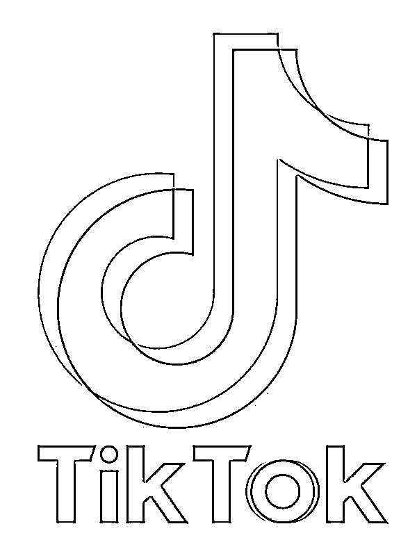 TikTok logo disegno da colorare
