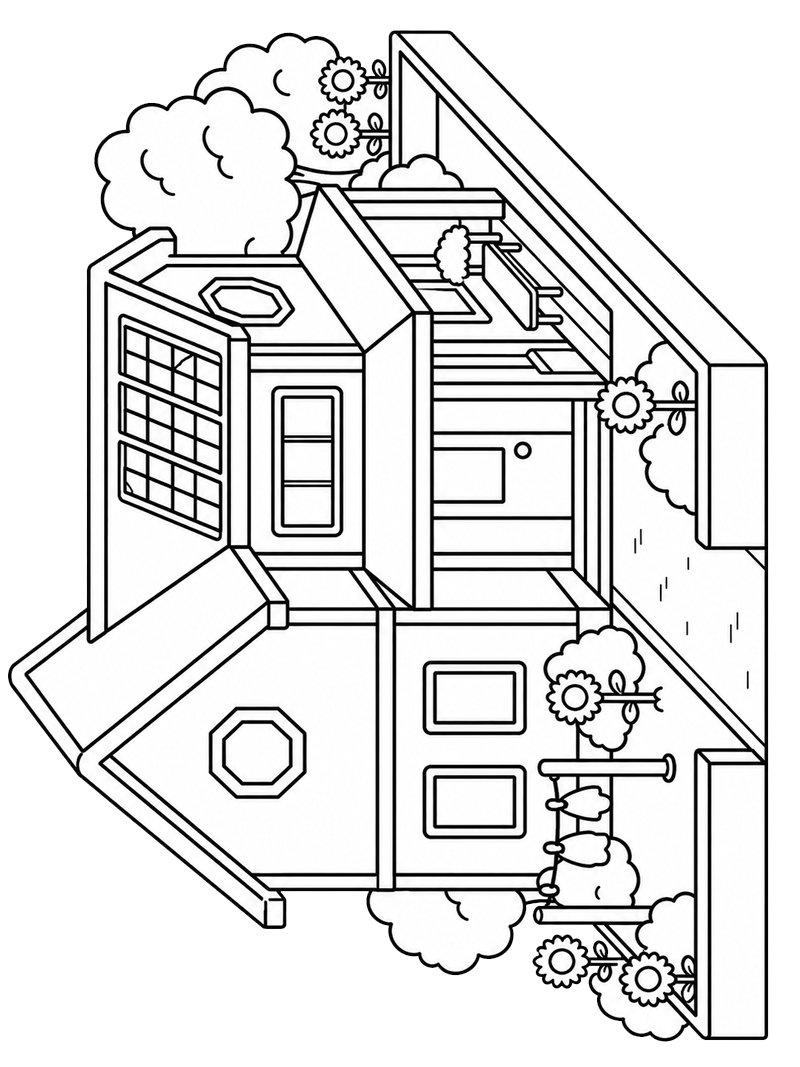 Casa Toca Boca disegno da colorare