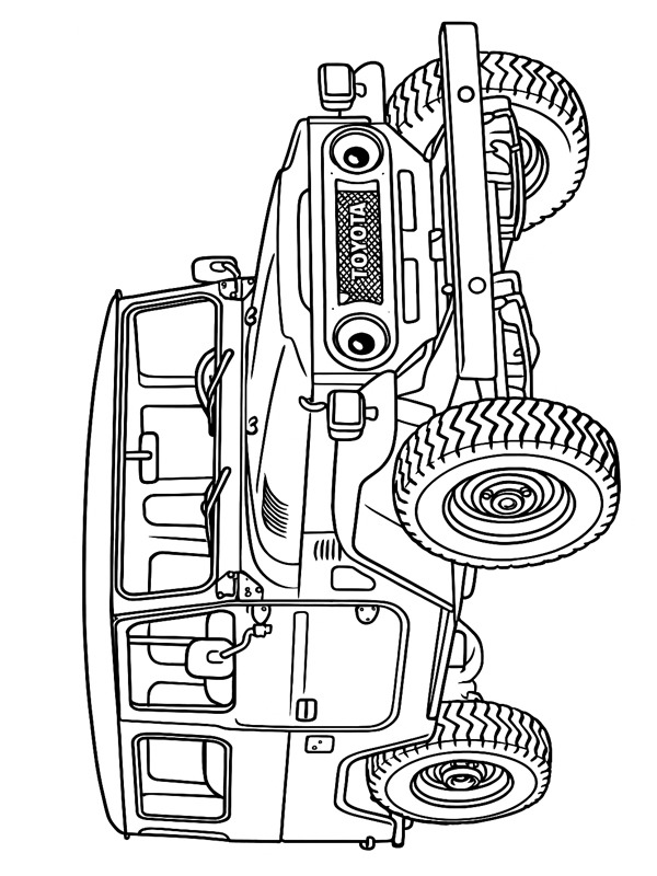 Toyota Land Cruiser FJ40 disegno da colorare Toyota Land Cruiser FJ40 disegno da colorare