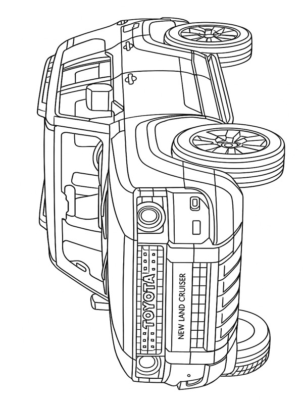 Toyota Land Cruiser disegno da colorare Toyota Land Cruiser disegno da colorare