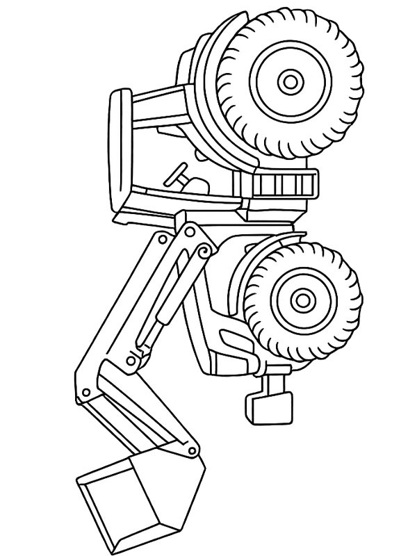 Trattore con caricatore anteriore disegno da colorare Trattore con caricatore anteriore disegno da colorare