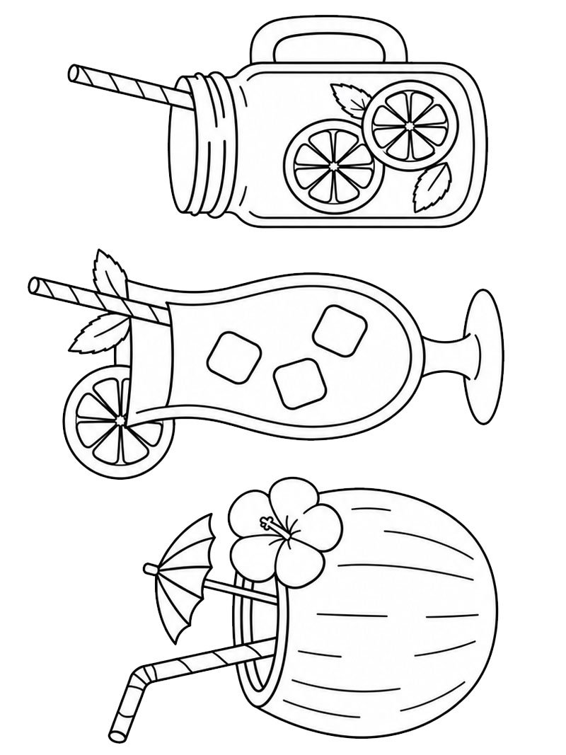 Bevande tropicali disegno da colorare Bevande tropicali disegno da colorare