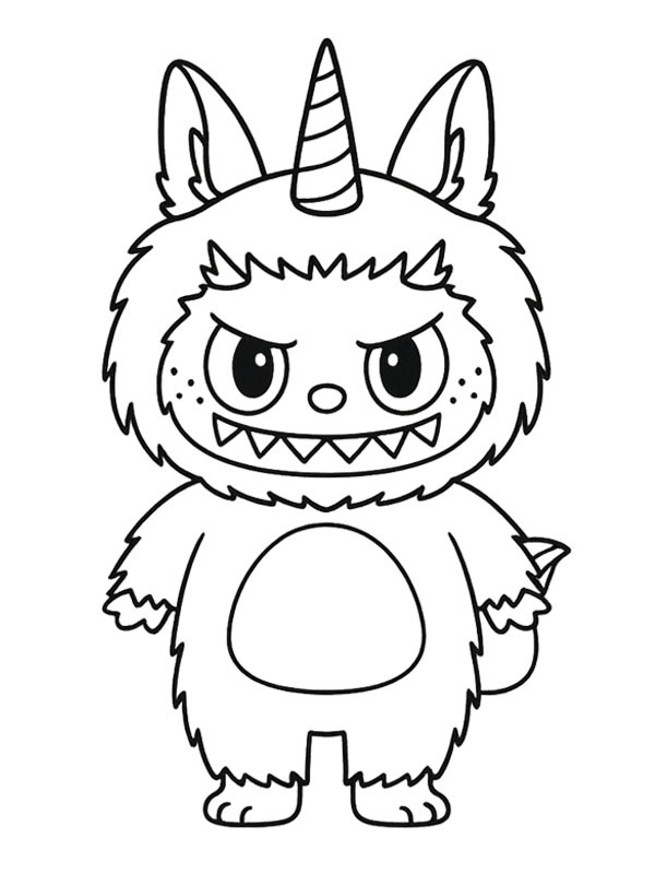 Unicorno Labubu disegno da colorare Unicorno Labubu disegno da colorare
