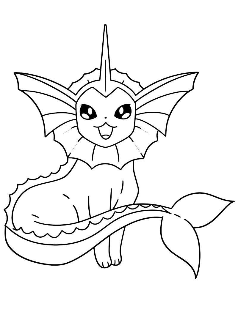 Vaporeon (Pokémon) disegno da colorare Vaporeon (Pokémon) disegno da colorare