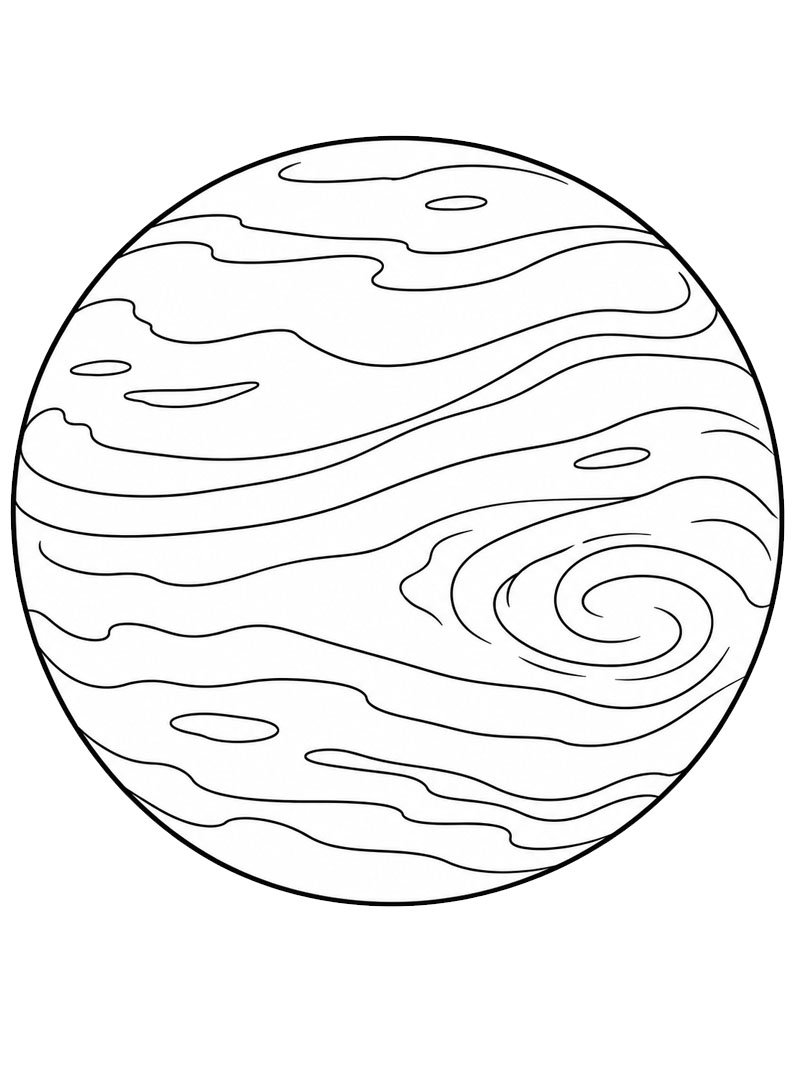 Venere (pianeta) disegno da colorare Venere (pianeta) disegno da colorare