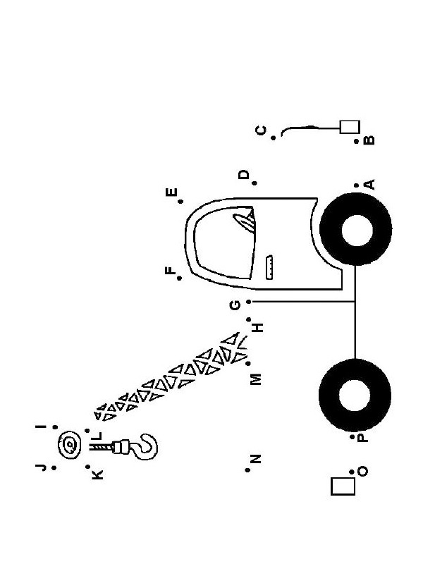 Carro attrezzi unisci i puntini disegno da colorare Carro attrezzi unisci i puntini disegno da colorare