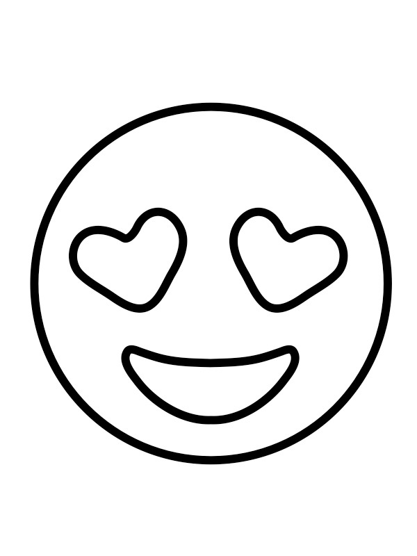 Emoji innamorato disegno da colorare