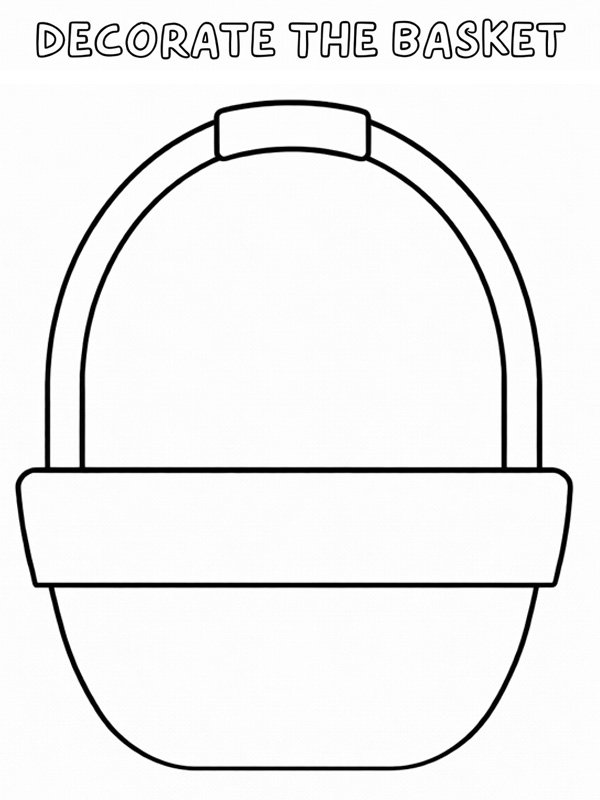 Decorare il cestino di Pasqua disegno da colorare Decorare il cestino di Pasqua disegno da colorare