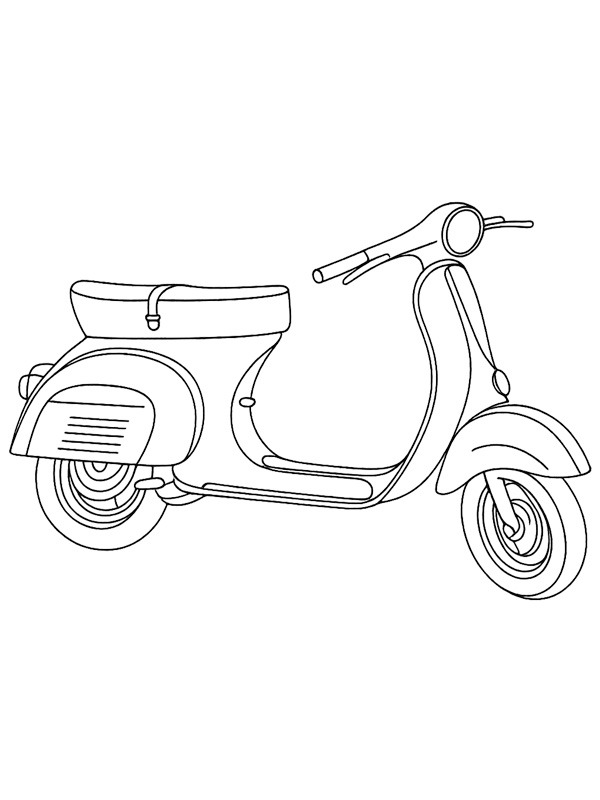 Scooter Vespa disegno da colorare Scooter Vespa disegno da colorare