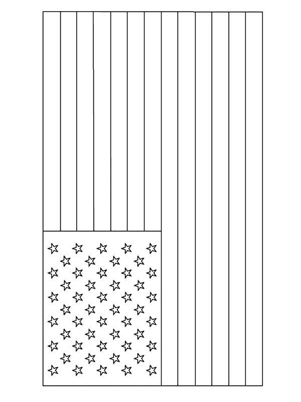 Bandiera Americana disegno da colorare