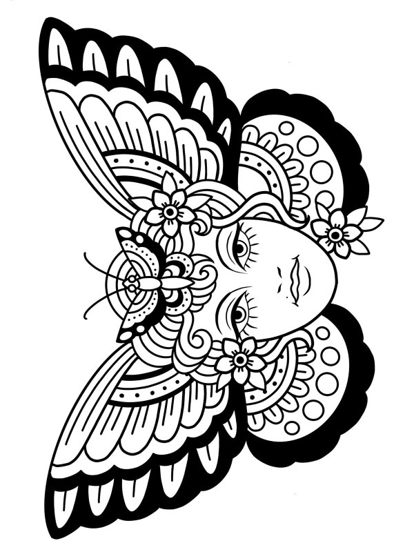 Tatuaggio Farfalla disegno da colorare