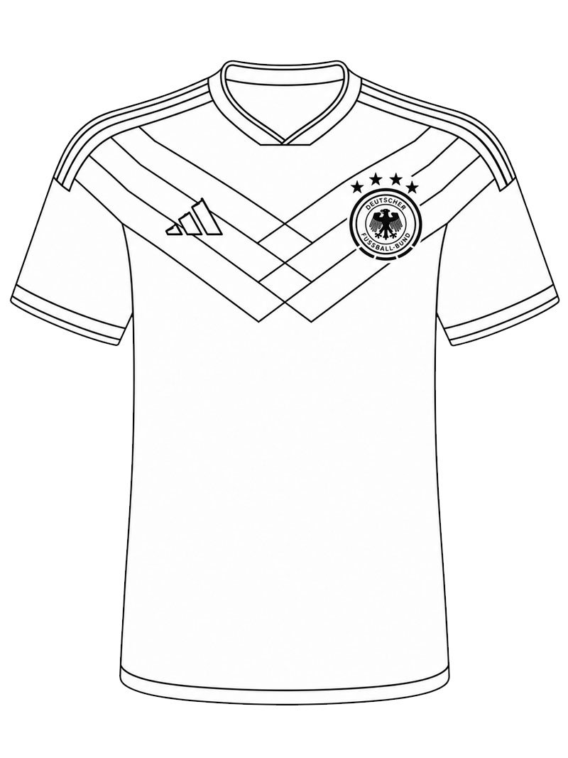 Maglia da Calcio della Germania disegno da colorare