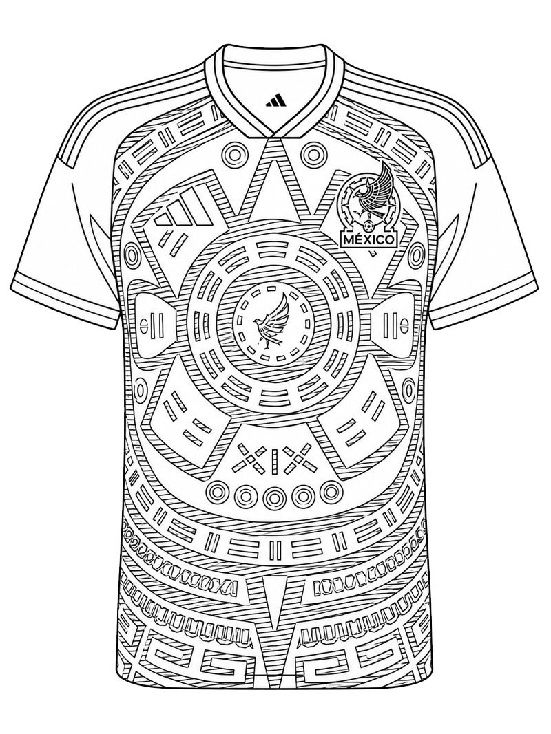 Maglia da Calcio del Messico disegno da colorare