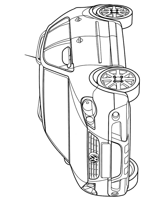 Volkswagen CrossPolo disegno da colorare Volkswagen CrossPolo disegno da colorare