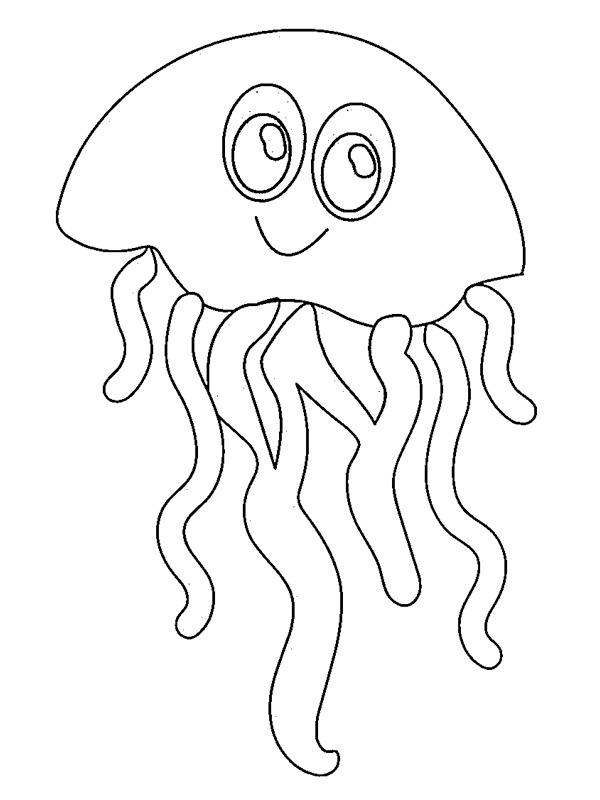 Medusa felice disegno da colorare Medusa felice disegno da colorare
