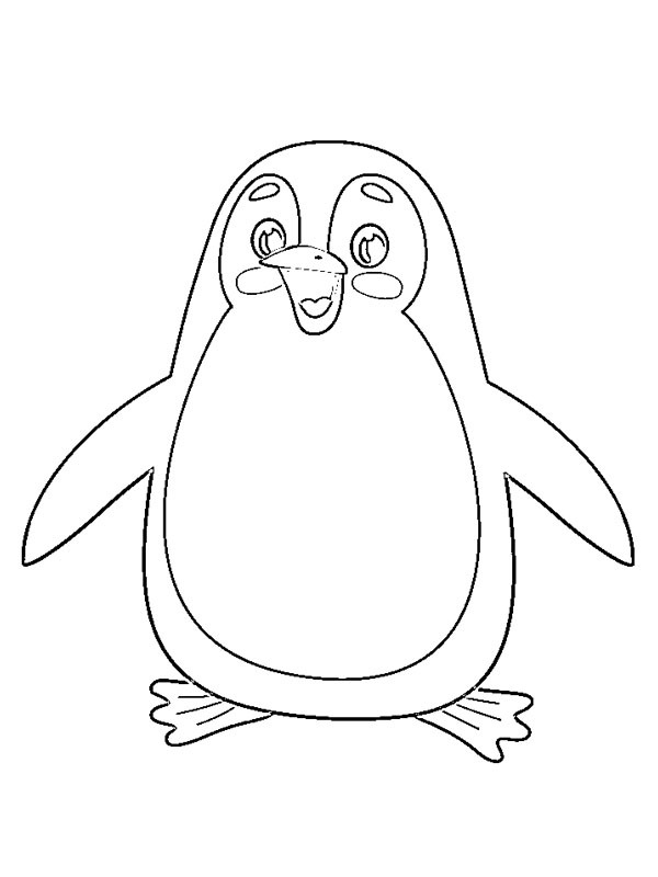Pinguino allegro disegno da colorare