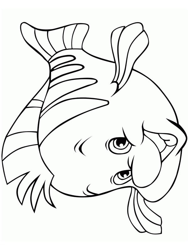 Pesce felice disegno da colorare