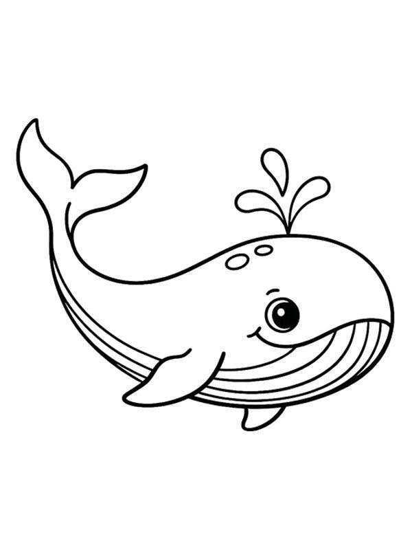 Balena per bambini disegno da colorare