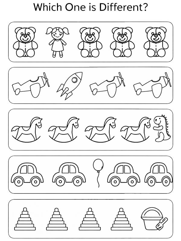 Trova quello diverso disegno da colorare