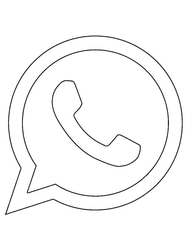 WhatsApp logo disegno da colorare