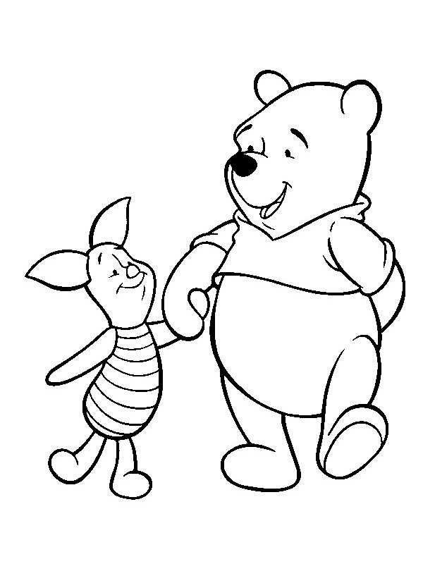 Winnie the Pooh e Pimpi disegno da colorare