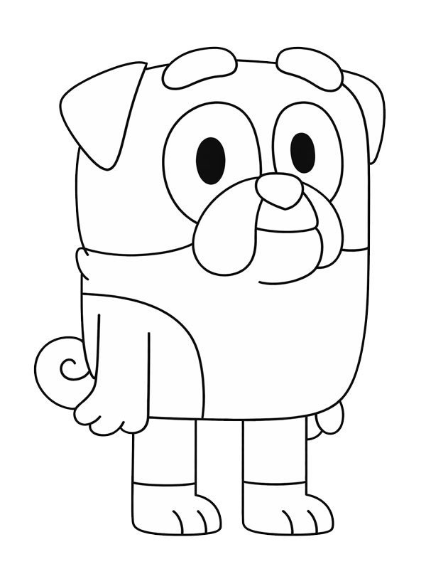 Bulldog inglese Winton (Bluey) disegno da colorare Bulldog inglese Winton (Bluey) disegno da colorare