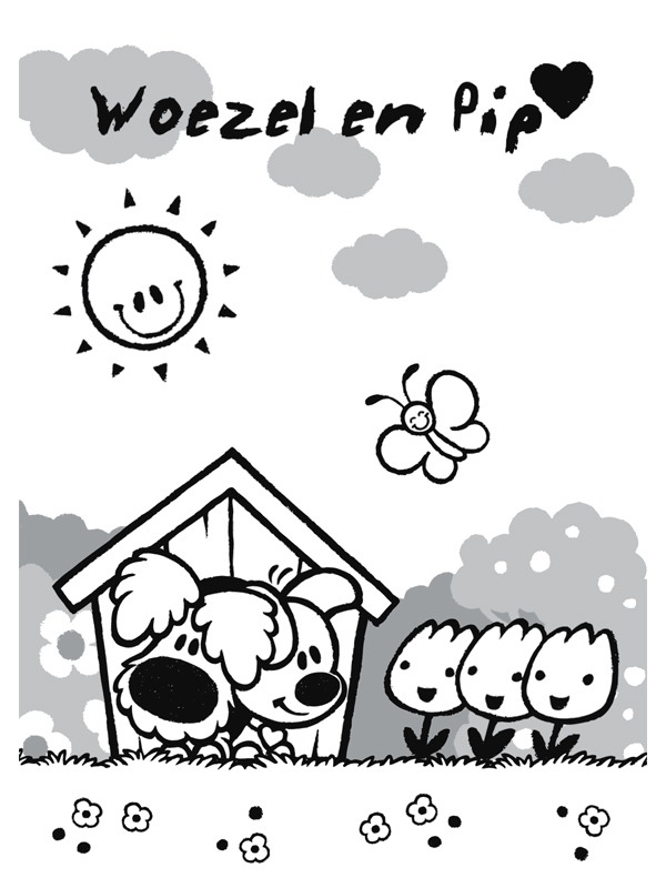 Woozle e Pip in giardino disegno da colorare