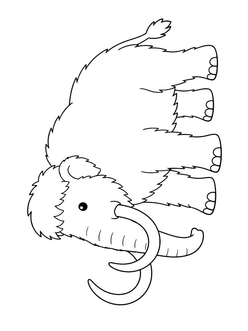 Mammut lanoso disegno da colorare