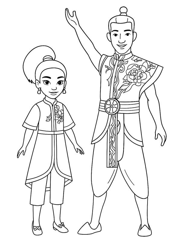 Raya e il capo Benja disegno da colorare Raya e il capo Benja disegno da colorare