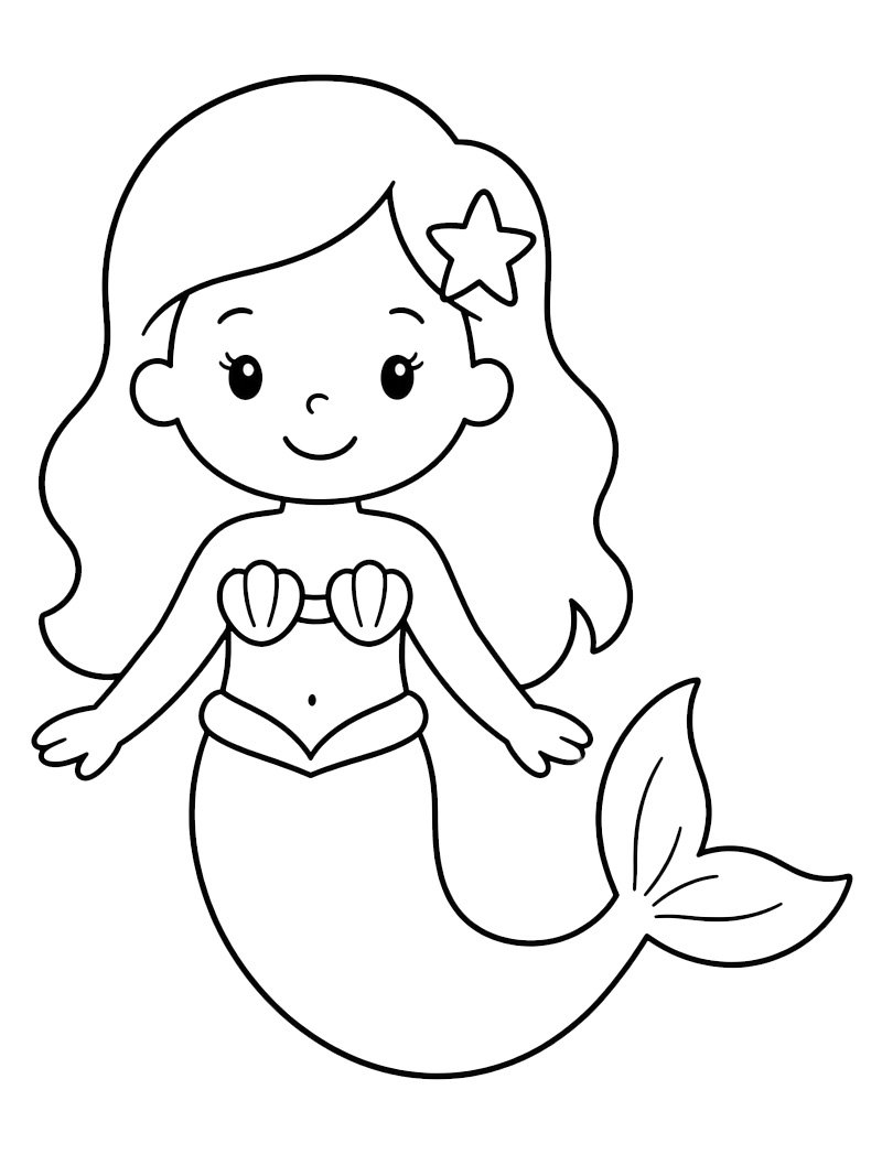 Sirena per bambini disegno da colorare Sirena per bambini disegno da colorare