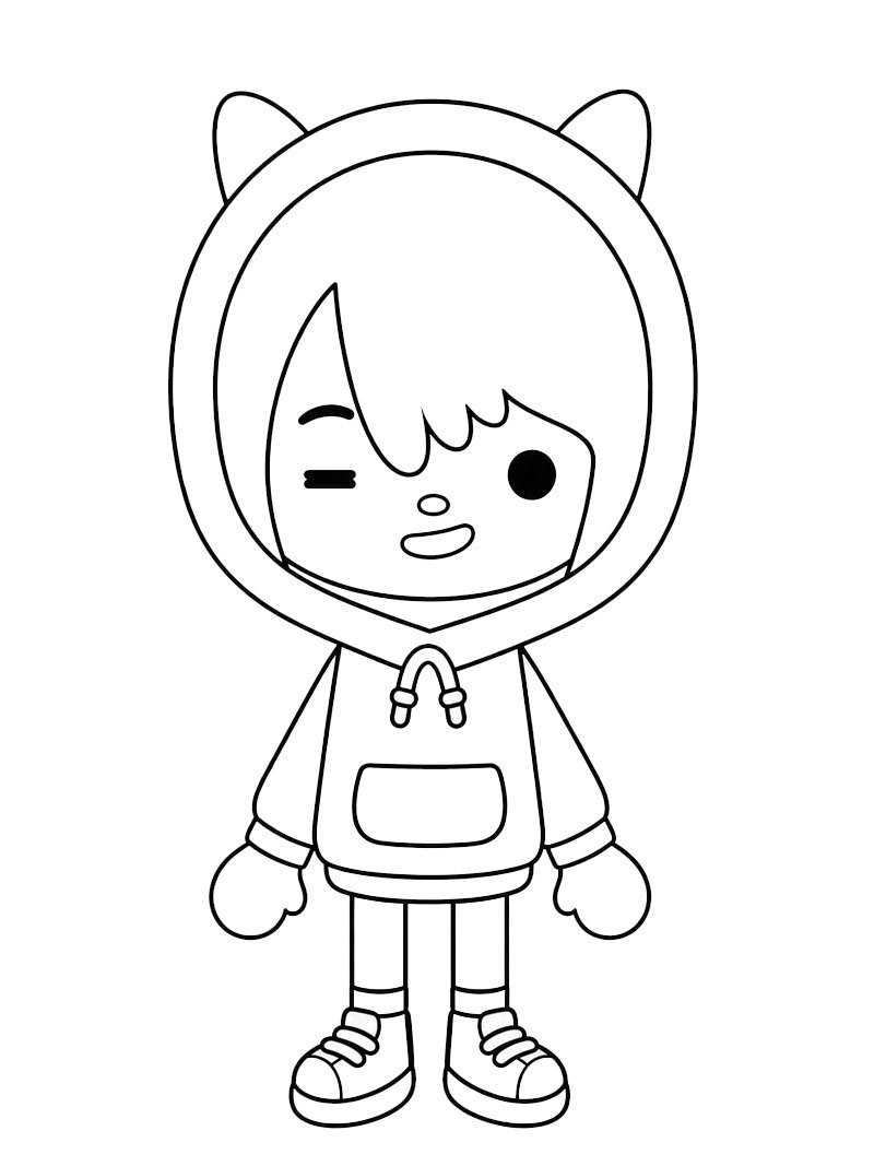 Zeke (Toca Boca) disegno da colorare