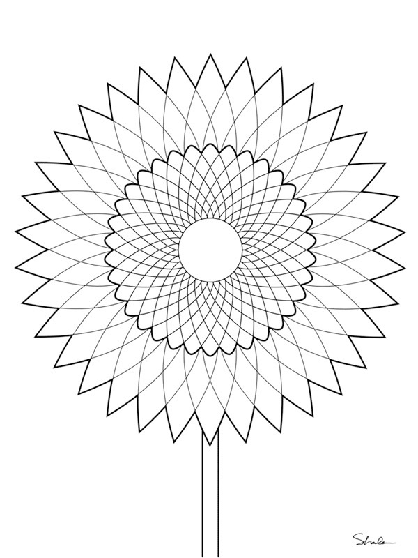 Mandala girasole disegno da colorare